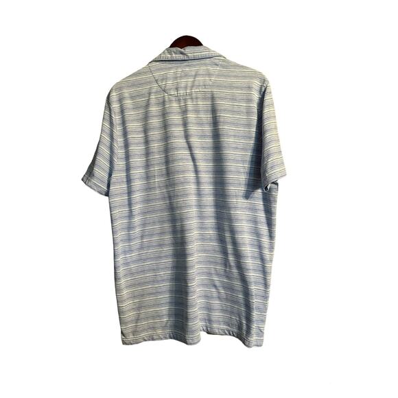 Flag & Anthem Light Blue Striped Polo Size XL - Picture 2 of 3